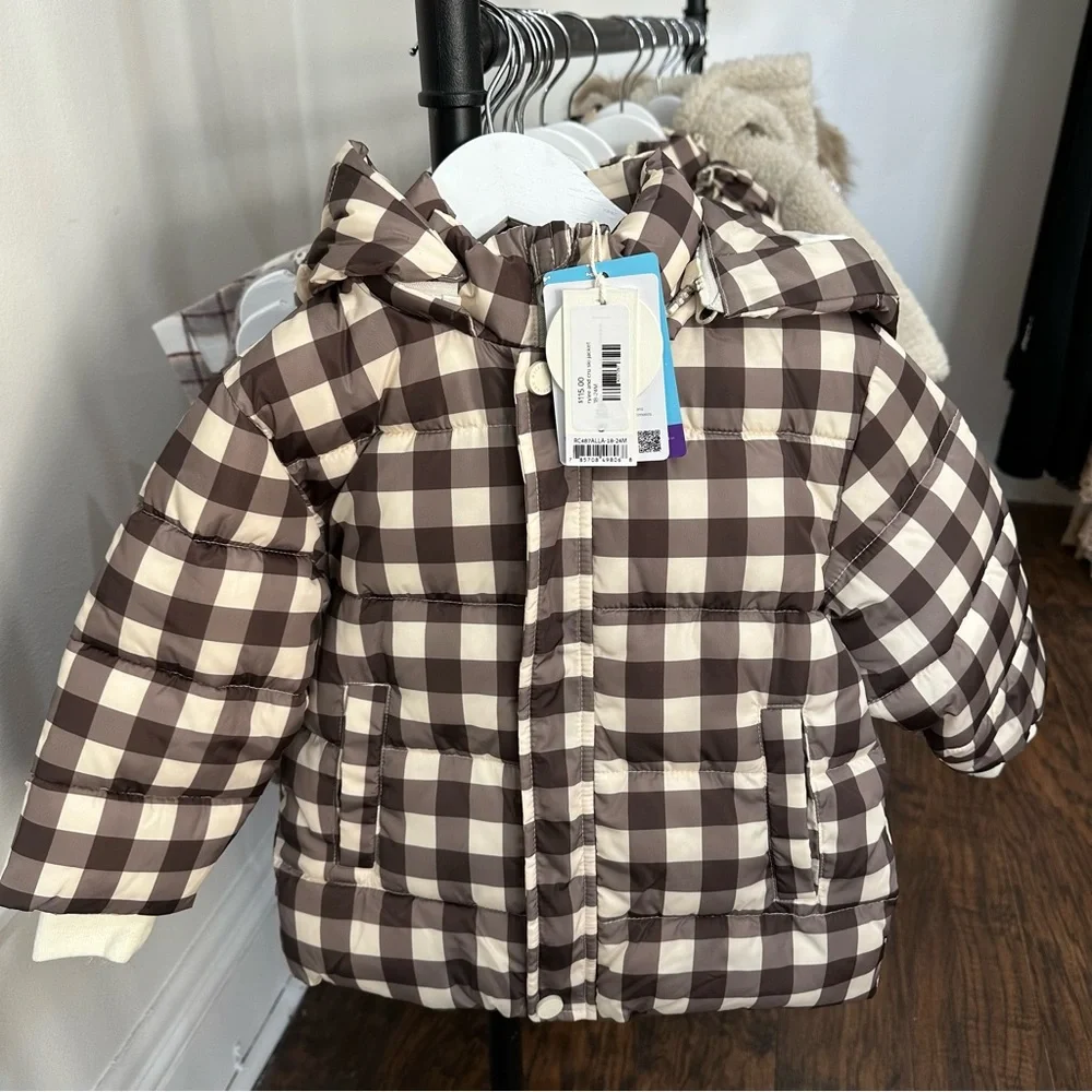 NEW rylee and cru winter Ski Jacket || Charcoal Check - Picture 2 of 3